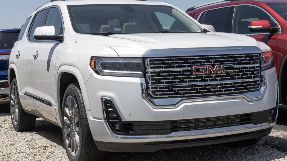 white gmc acadia