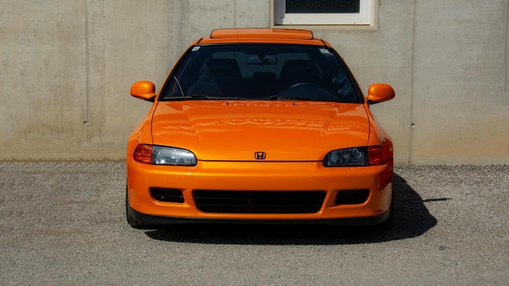 Orange Honda Civic