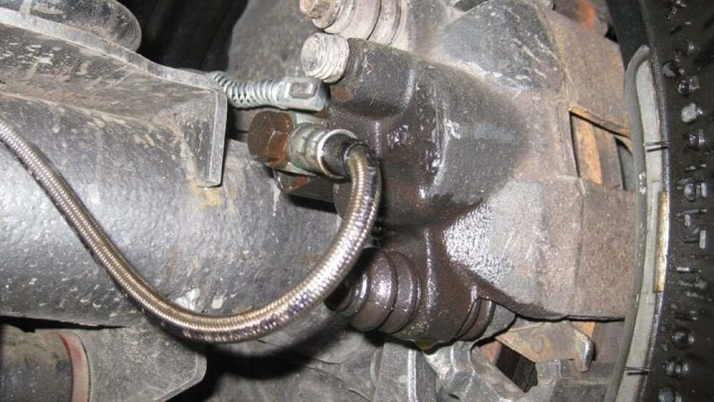 Leaky brake caliper