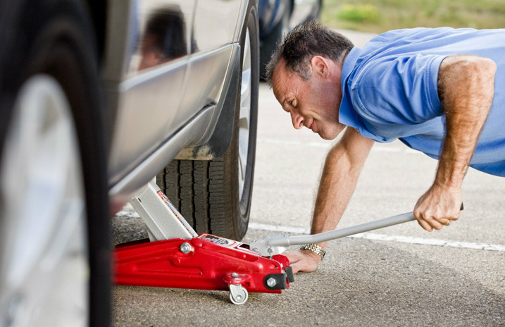 Jacking Up Car