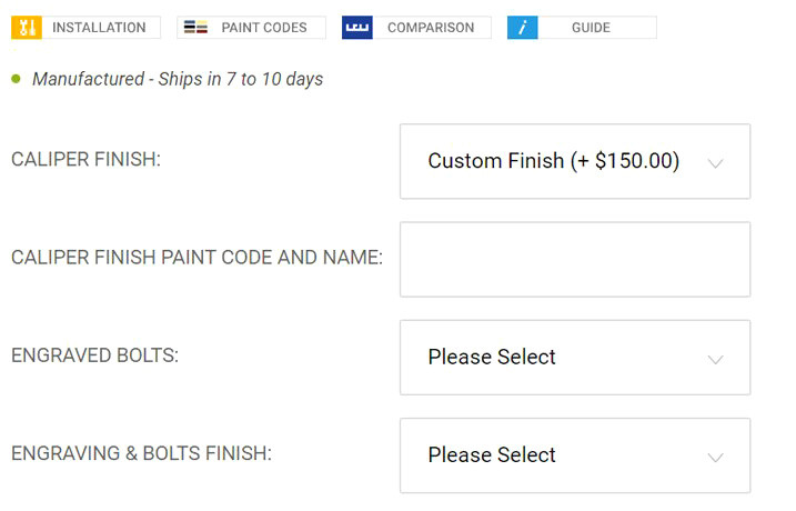 Custom Color Options