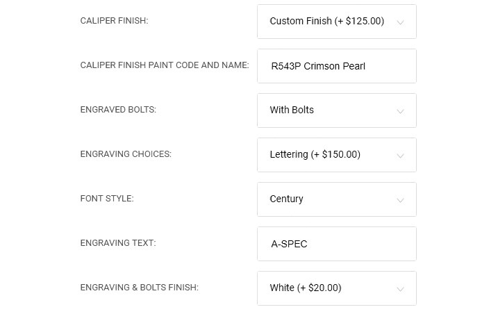 Custom Combos Options