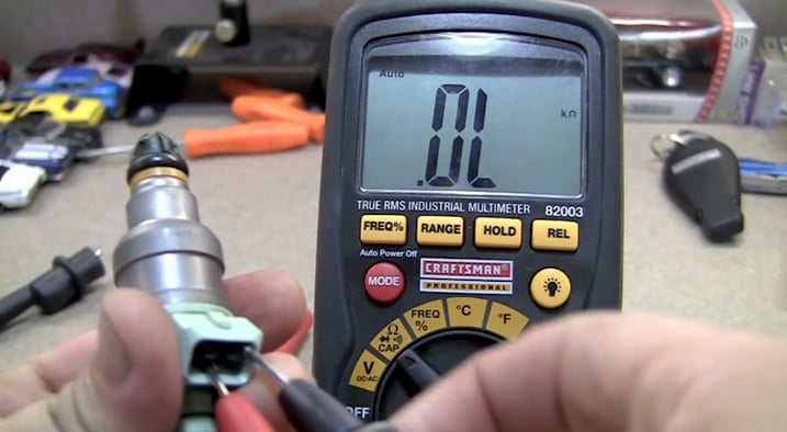 Fuel Injector Testing Ohmmeter