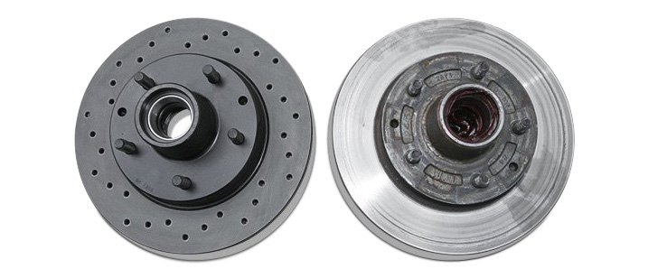 Old and New Brake Rotors