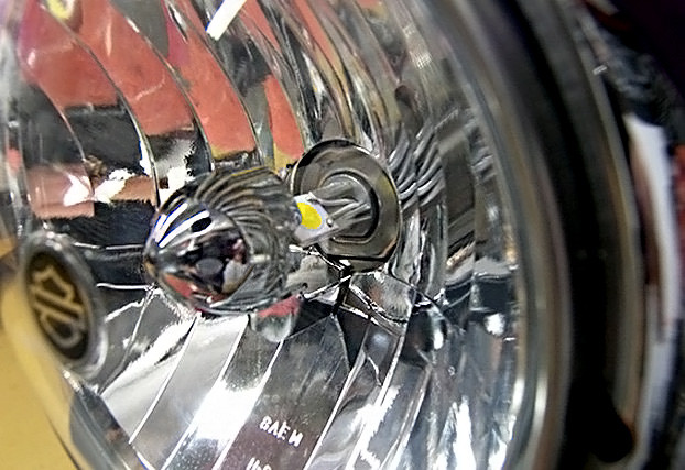 LED Bulb In Composite Headlight Assembly