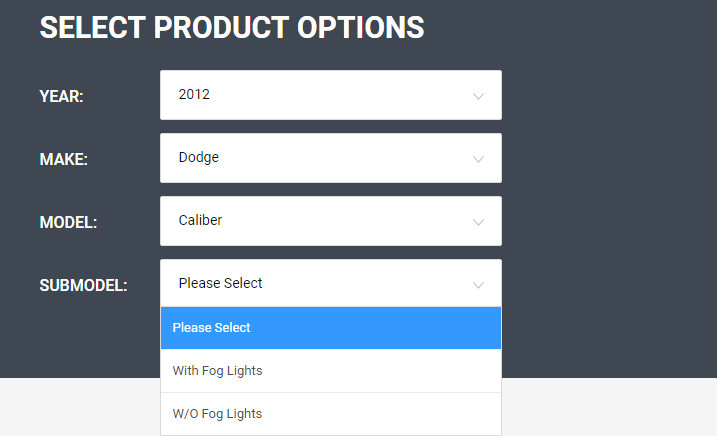 Multifunction Switch Product Options