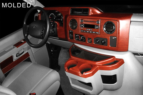 B&I® - Ford Econoline 3D Molded Dash Kit in Matted Mahogany