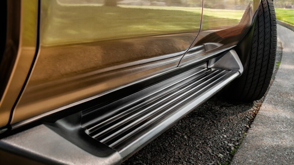 Running Board of Sport Utility Vehicle, close-up