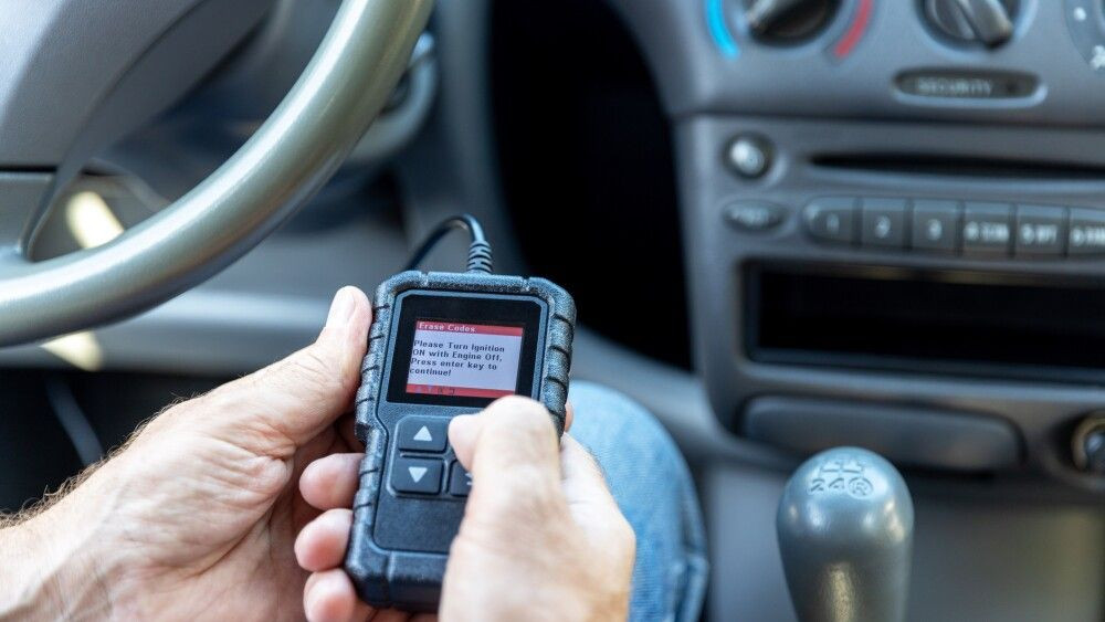 Using a car scan tool for repair diagnostics and check engine
