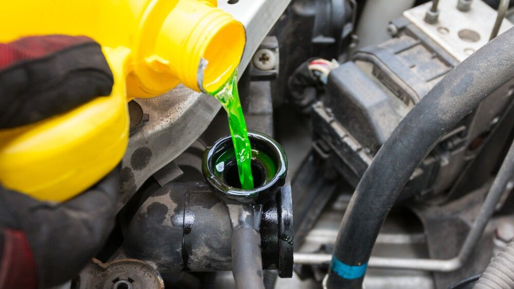 Pouring coolant