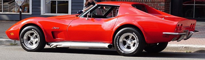 Restomodded Corvette With Aftermarket Wheels