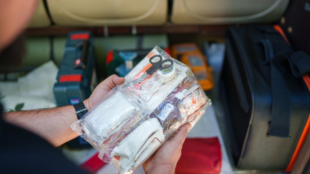 Van business employees are working on field.