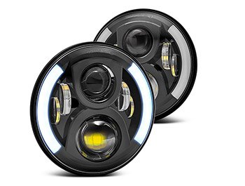 Black Sealed Beam Headlights