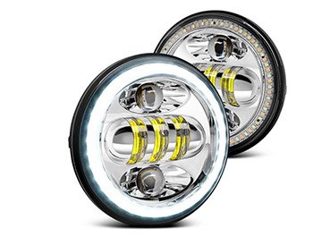 Chrome Sealed Beam Headlights