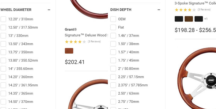 Steering Wheels Subsections