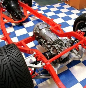 The Picture of The Rear of A Late-Model Corvette Chassis