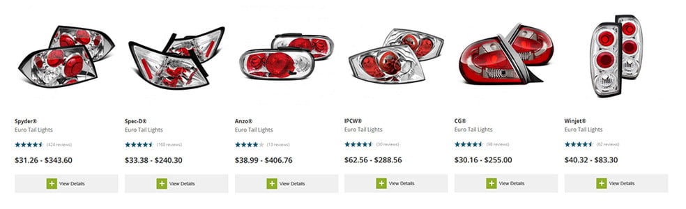 Euro Tail Lights Section