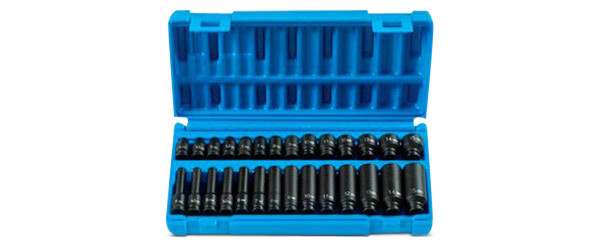 Grey Pneumatic 13-Piece Deep Impact Socket Set