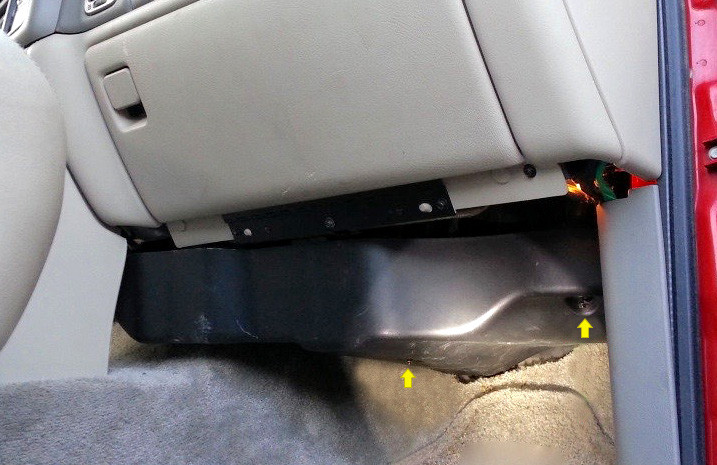 Cabin Air Filter Mounted Beneath Dashboard