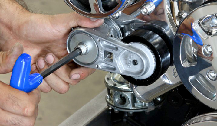 Typical Spring-Loaded Serpentine Belt Tensioner