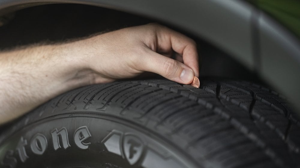 Tire tread penny test