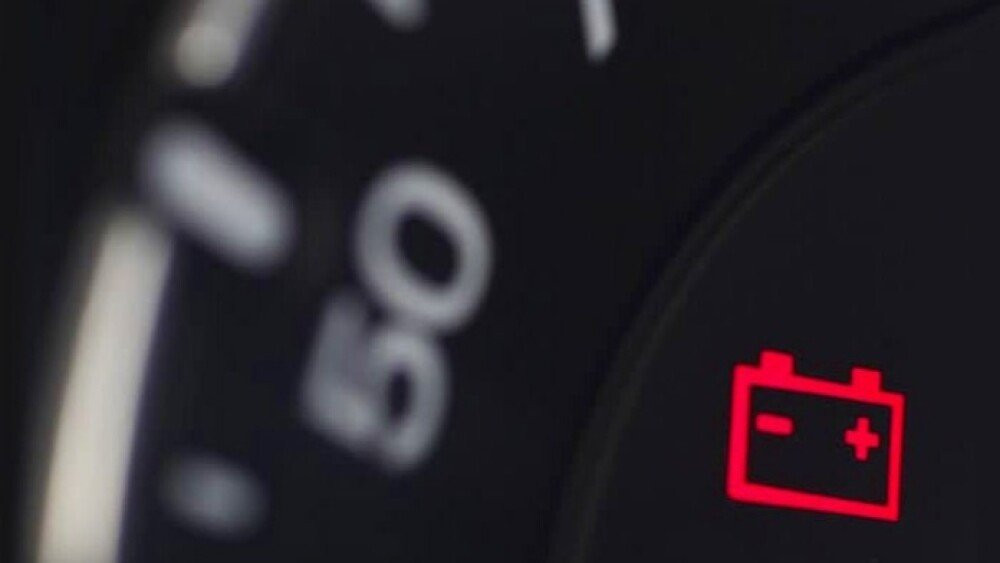 lluminated battery warning light
