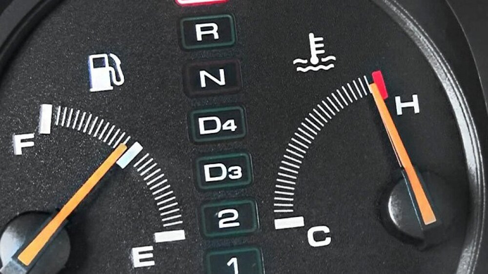 Overheating water temperature gauge