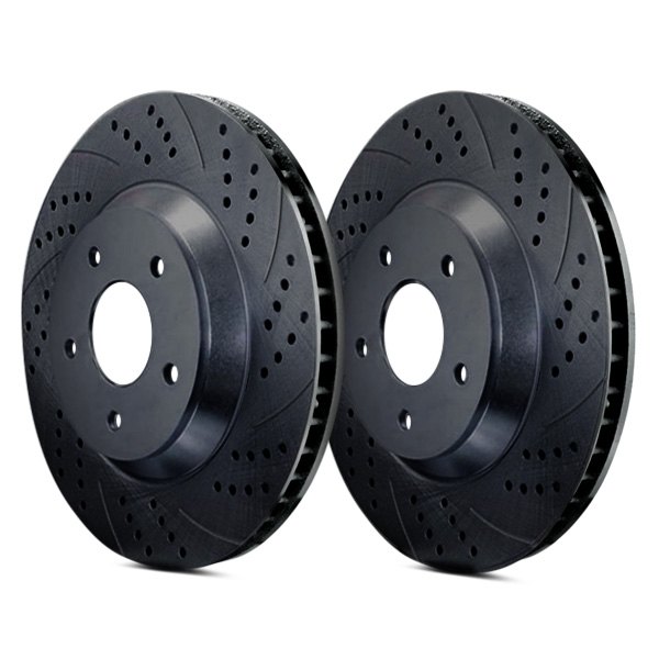 DOUBLE DRILLED /& SLOTTED PERFORMANCE BRAKE ROTORS ATL026819 REAR PAIR