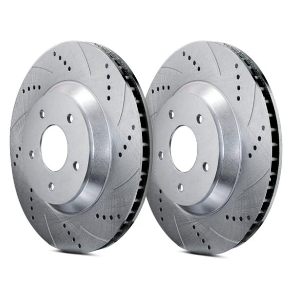ATL Autosports® - Chrysler 300 2005 Drilled and Slotted Front Brake Rotors
