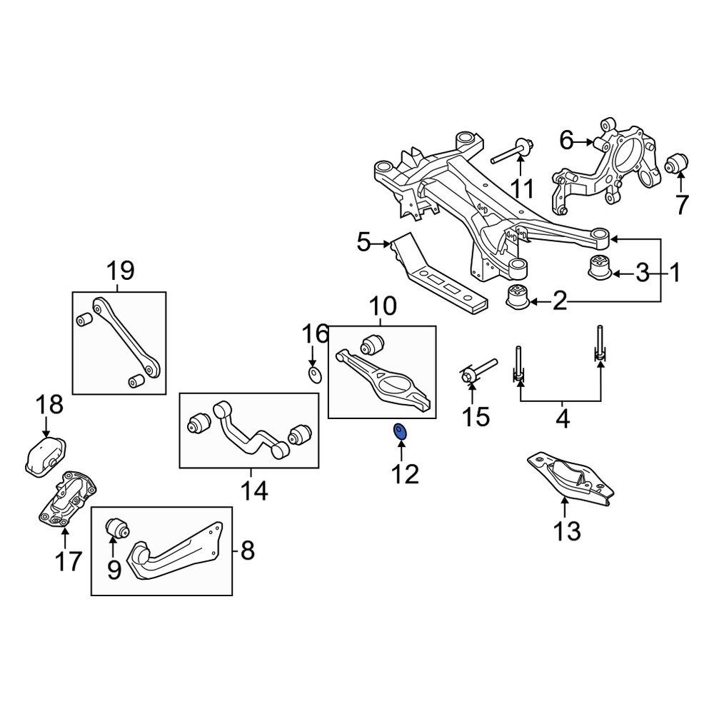 Audi OE WHT000232 - Rear Alignment Camber Adjusting Eccentric