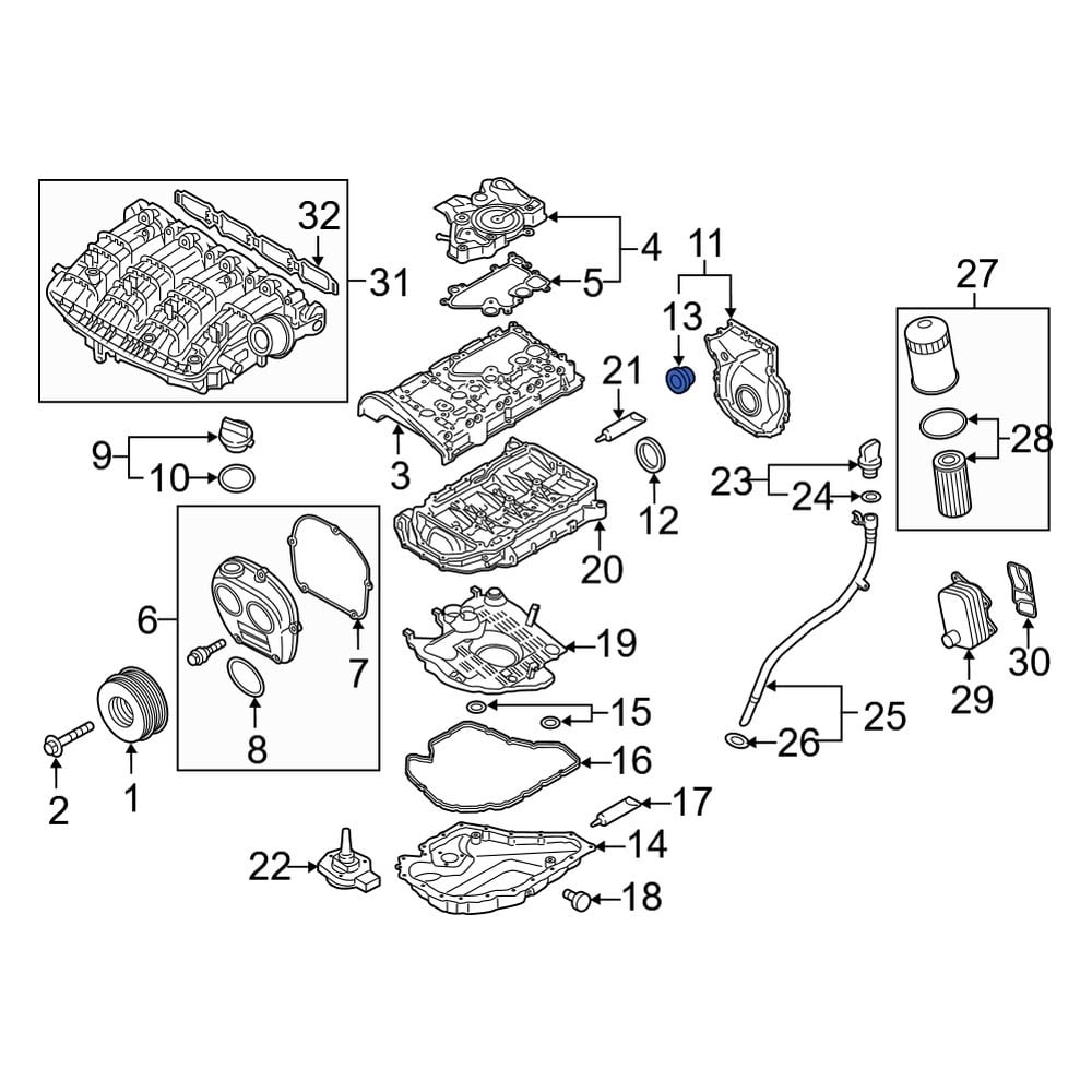 Audi OE 06K103583 - Engine Timing Cover Seal