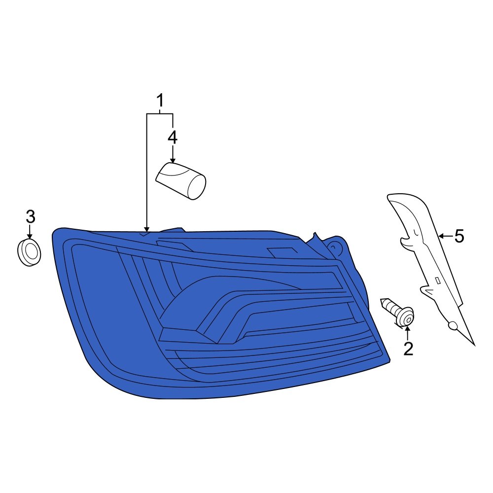 Audi OE 8V5945091A Left Tail Light Assembly