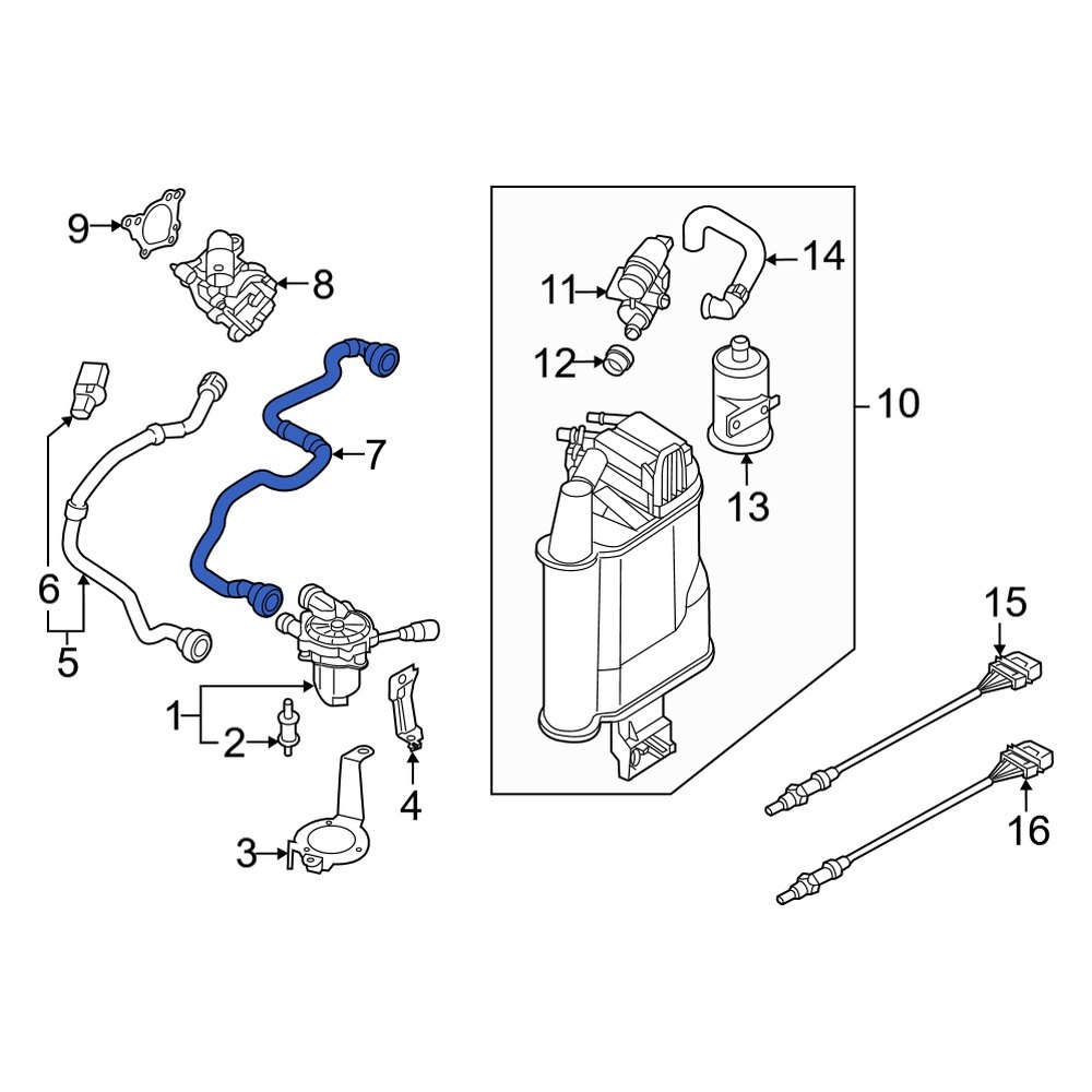 Audi OE 5WA131149 Secondary Air Injection Pump Hose
