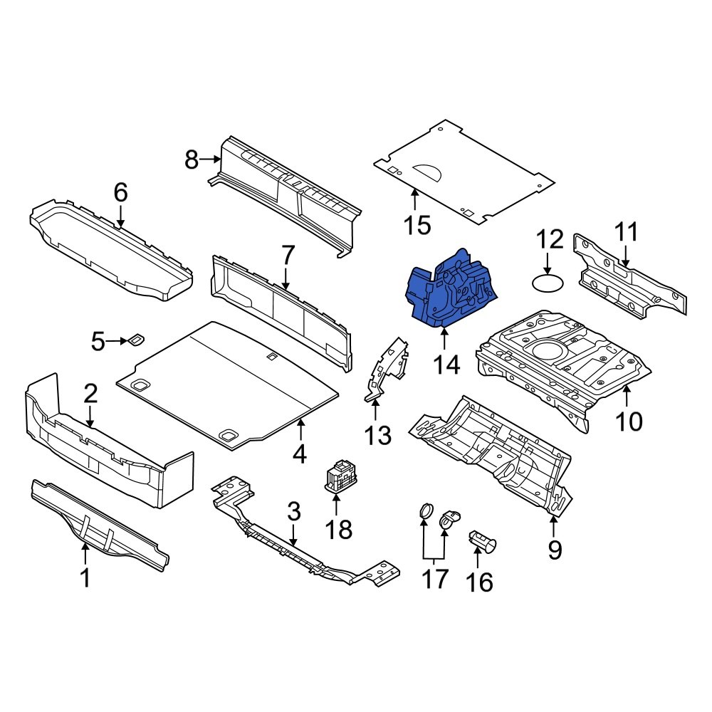 Audi OE 8V4837805 - Rear Center Sound Absorber