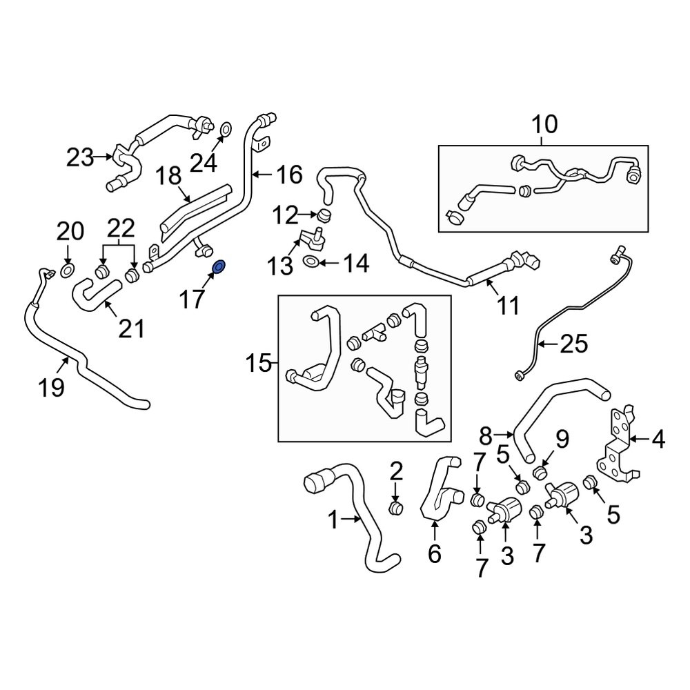 Audi OE WHT006114A - Engine Coolant Pipe O-Ring