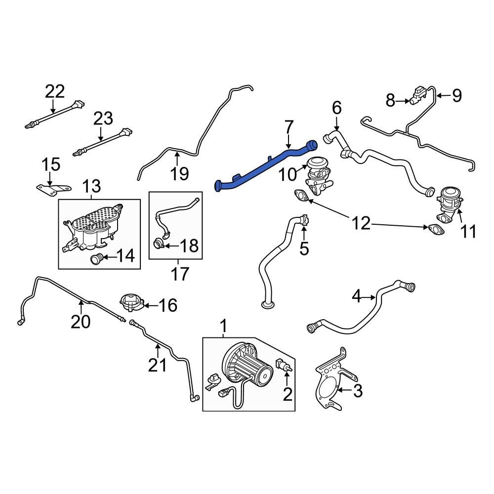 Audi OE 06E131831S Front Evaporative Emissions System Lines