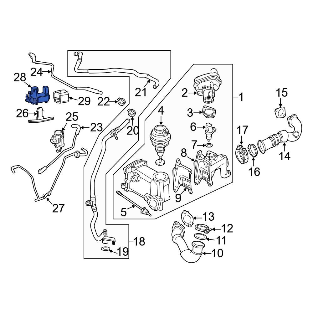Audi OE 059906627R - Diesel Exhaust Fluid (DEF) Pressure Sensor