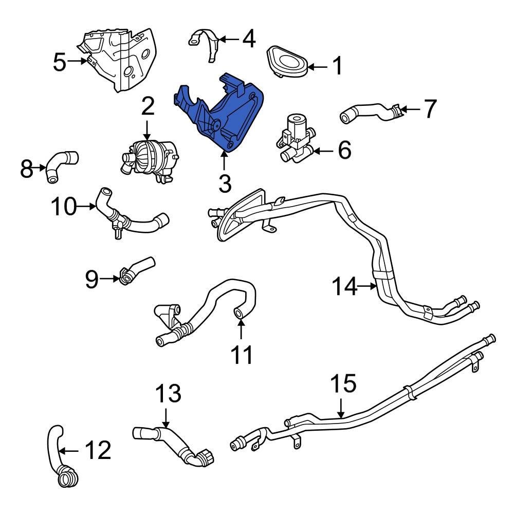 Audi OE 4K0145879AA Right Engine Water Pump Bracket