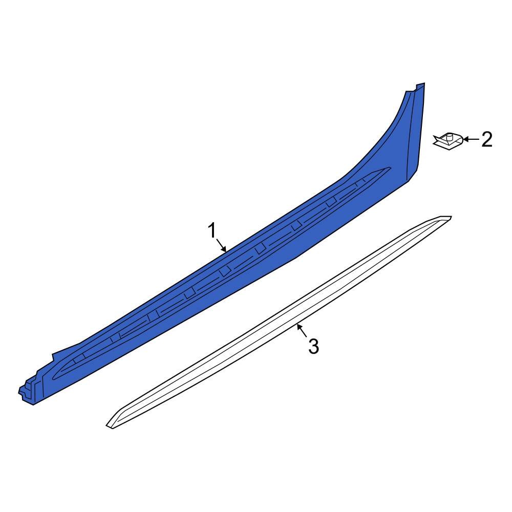 Audi OE 8W8853860GGRU Right Rocker Panel Guard