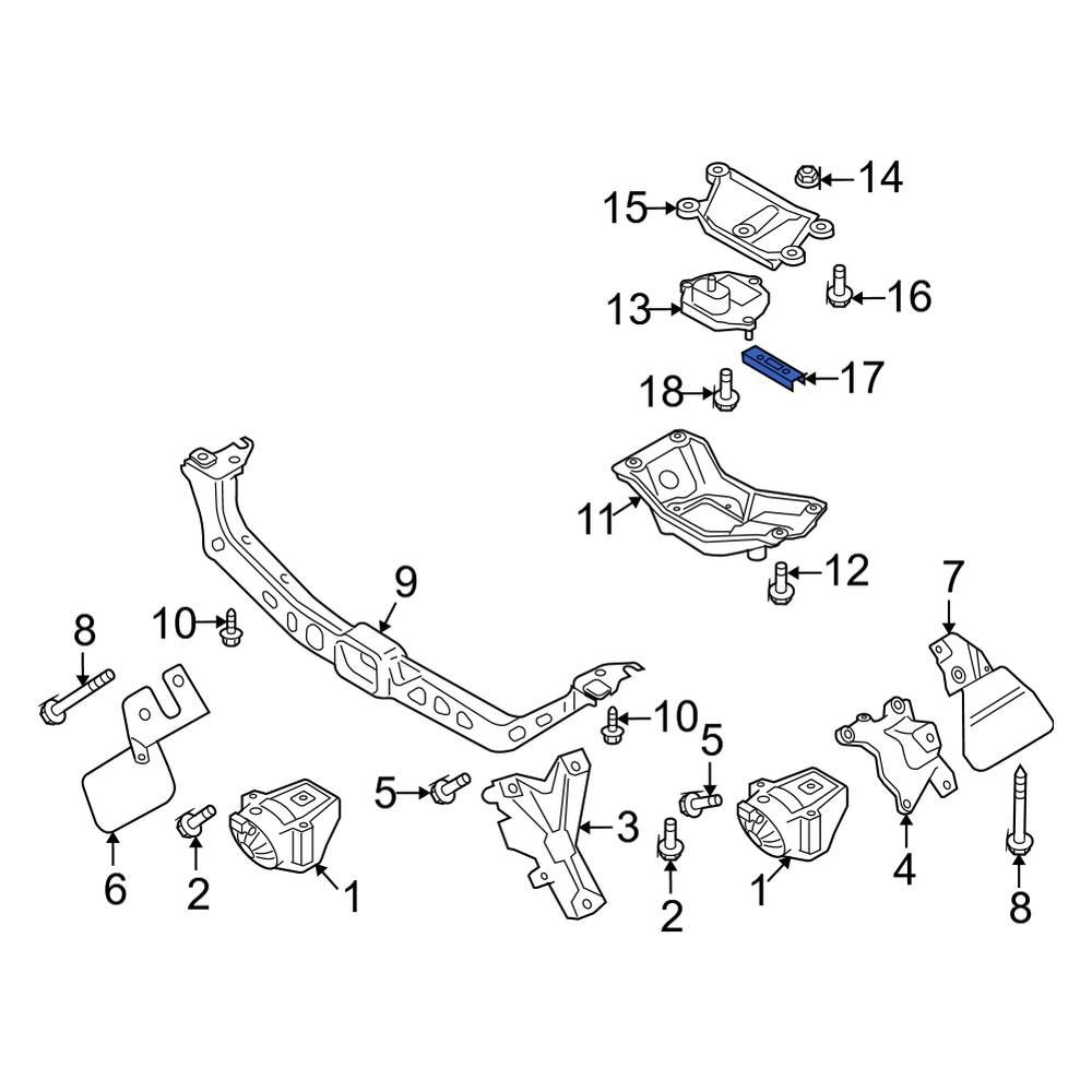 Audi OE 8K0399291A Automatic Transmission Mount Spacer