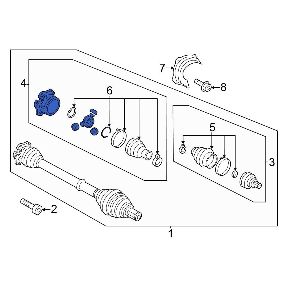 Audi OE 8W0498103B Front Inner CV Joint Kit