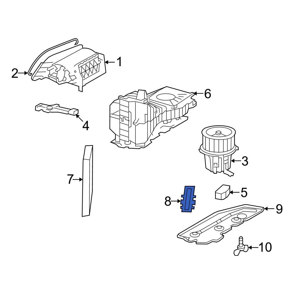 Audi OE 8K0819422A Cabin Air Filter Cover