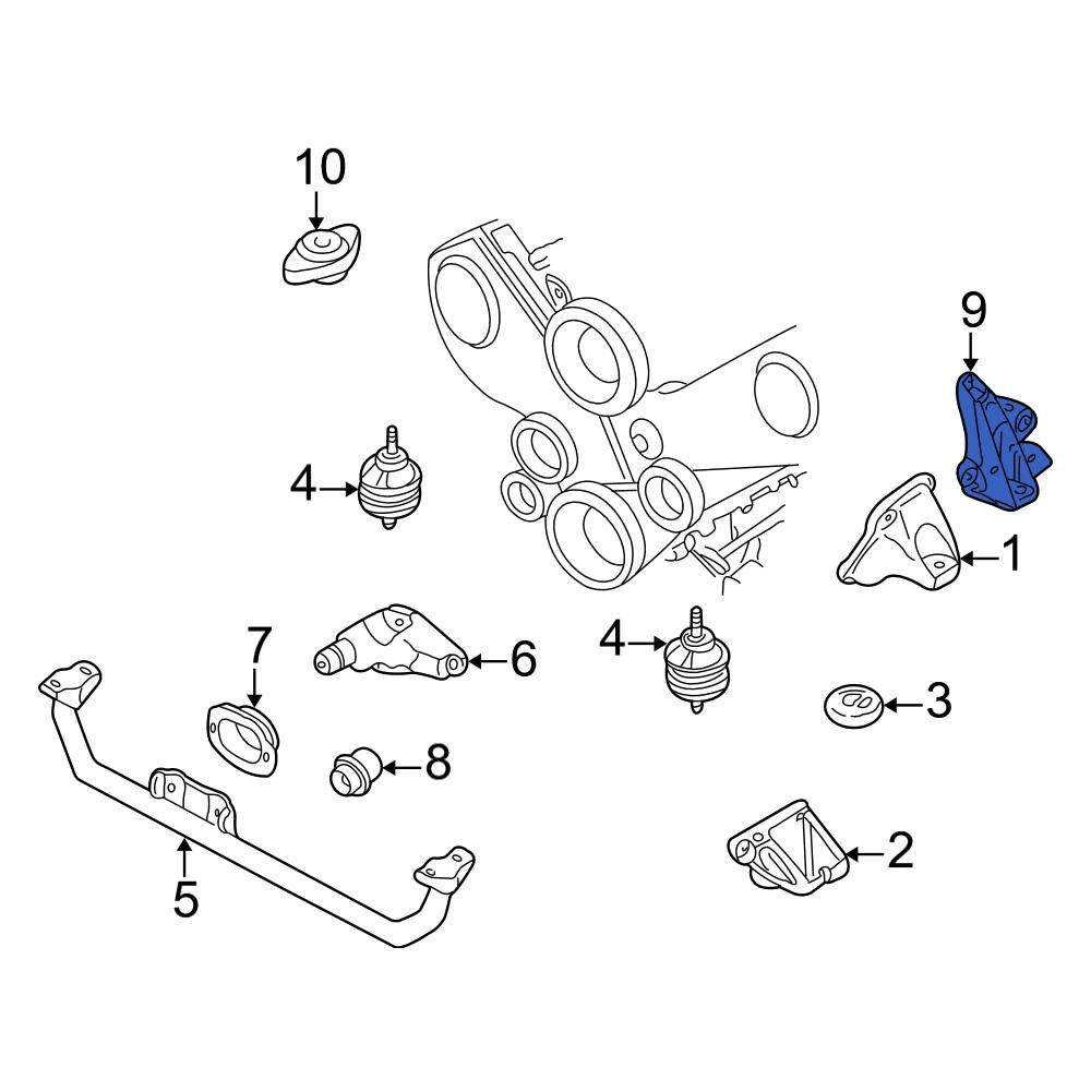 Audi OE 4B0399107B Left Automatic Transmission Mount Bracket