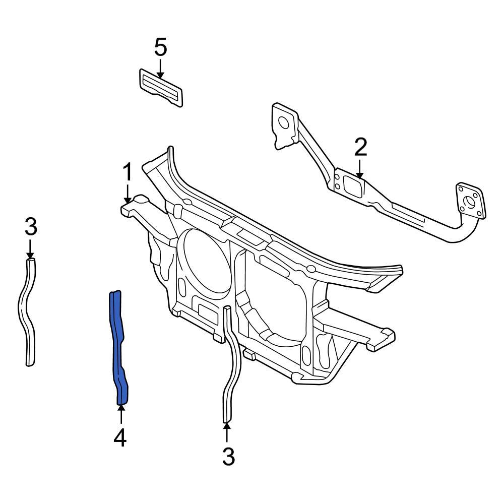 Audi OE 4B0121331 Inner Radiator Air Seal