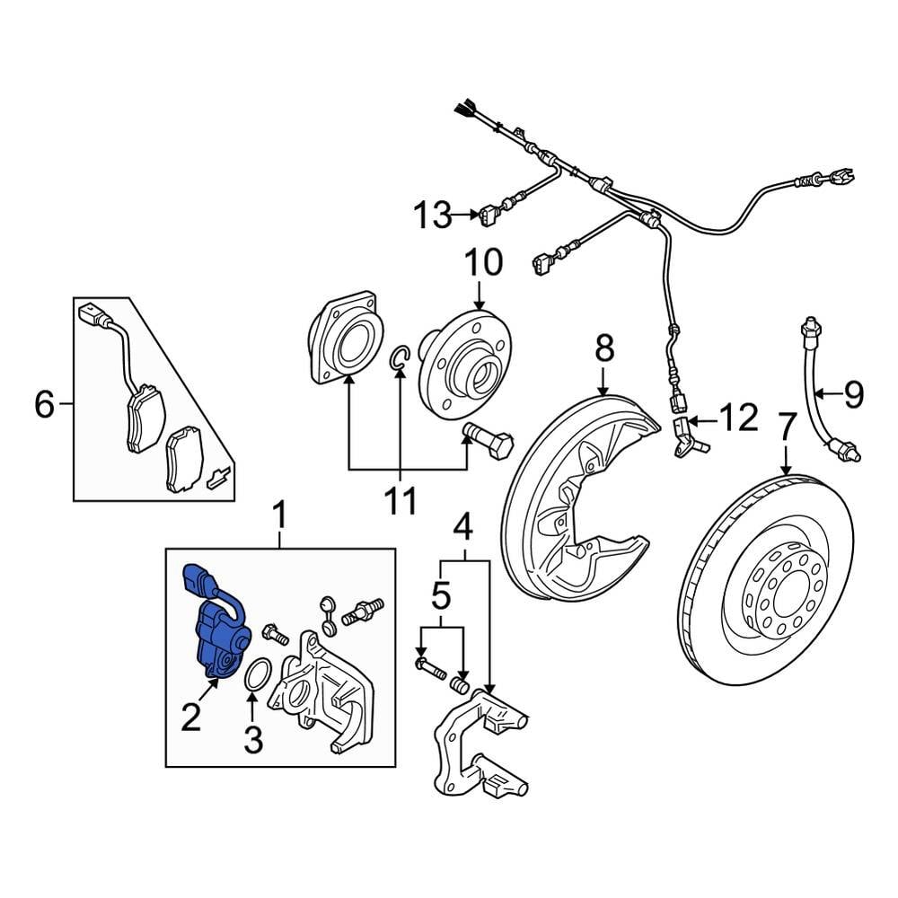 Audi OE 4F0998281 Rear Parking Brake Actuator