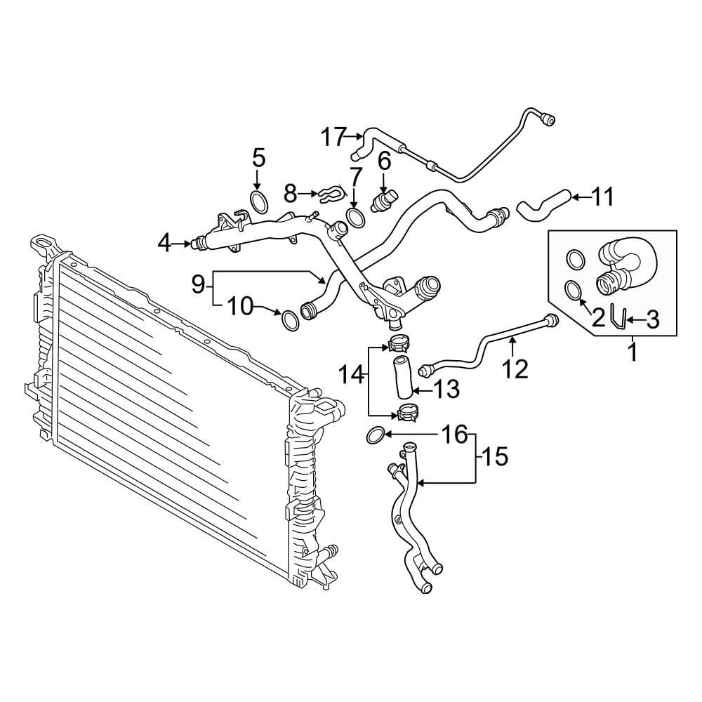 Audi OE 06E121044AE - Engine Coolant Pipe