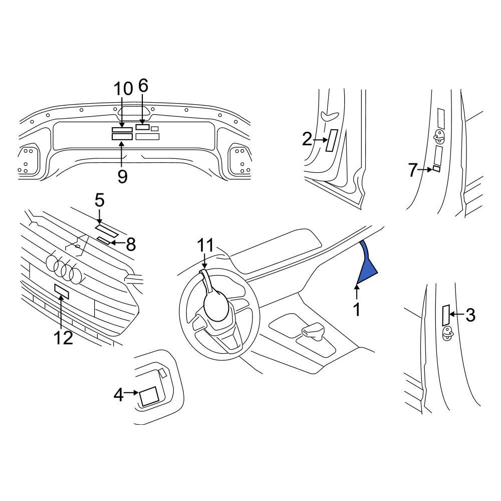 Audi OE 5G0010029J - Air Bag Information Label