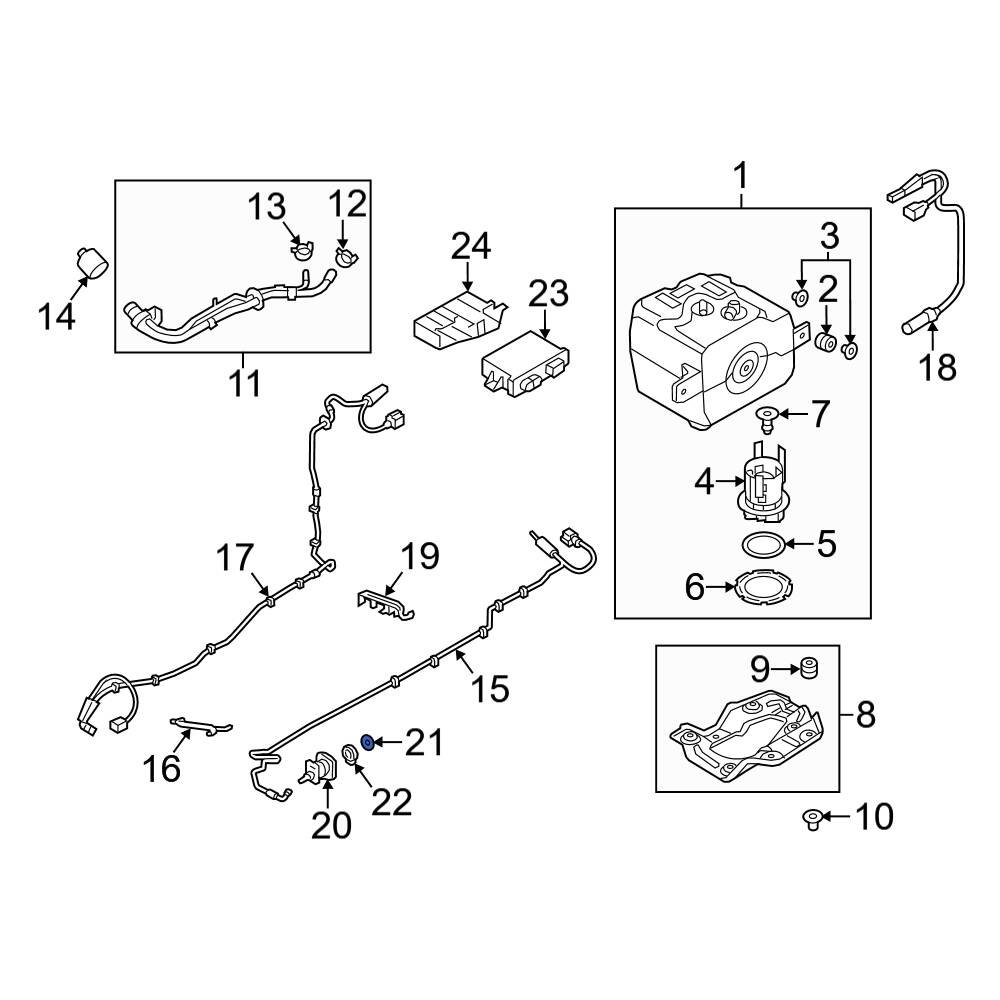 Audi OE 3C0253115A Diesel Exhaust Fluid (DEF) Injector Gasket