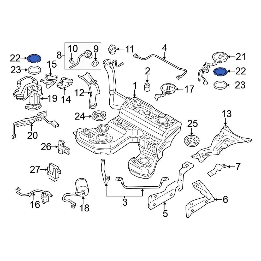 Audi OE 1K0201375 Fuel Tank Lock Ring