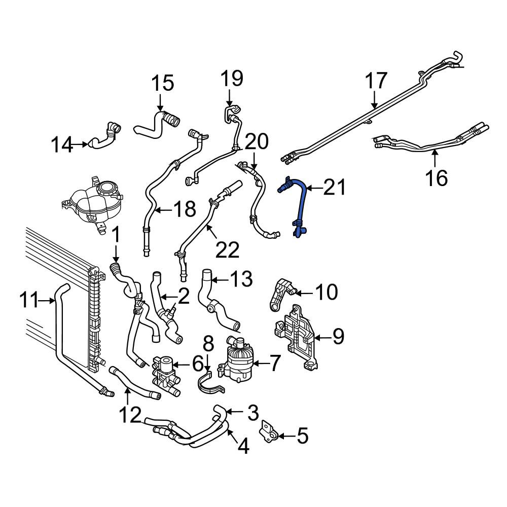 Audi OE 4N0145639D Front Engine Coolant Pipe audi-oe-4n0145639d-front-engine-coolant-pipe